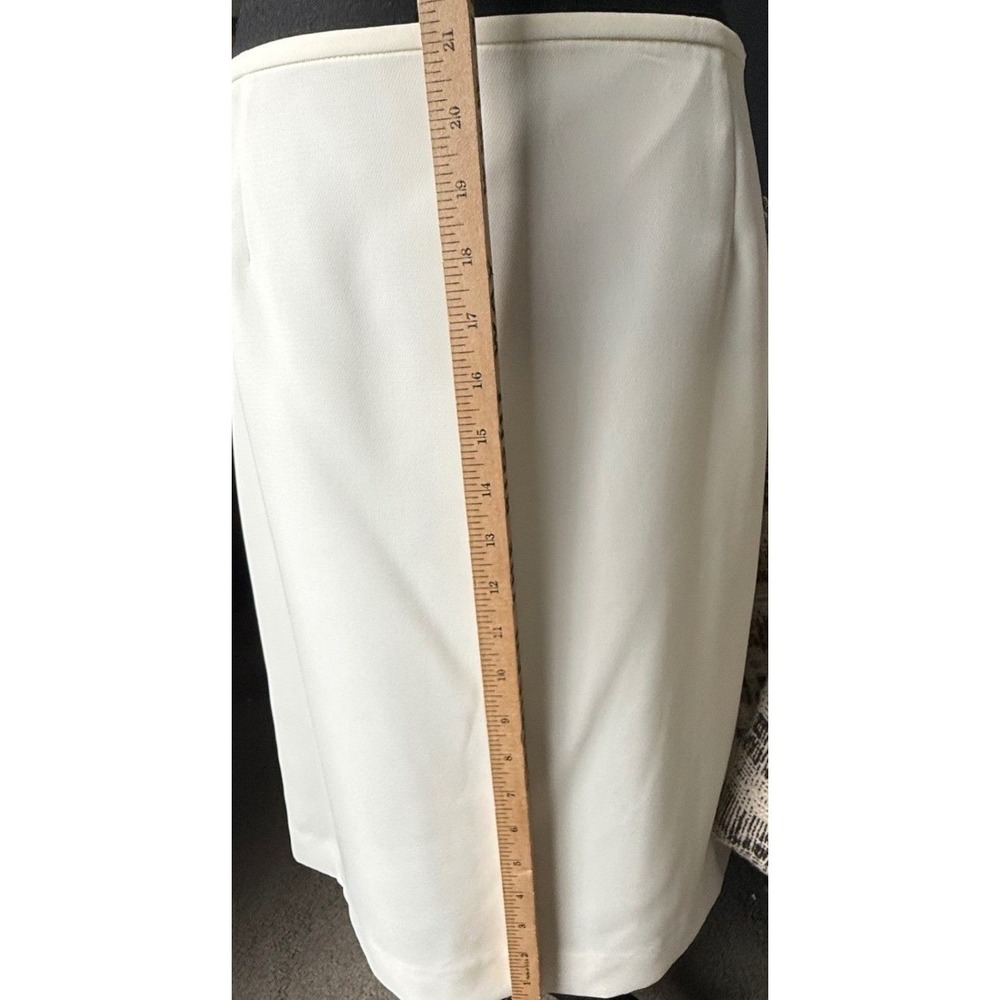 Tahari Arthur S Levine 2 Pc Skirt Suit Ivory Pearl Beaded NWT Womens 12 - Picture 12 of 16